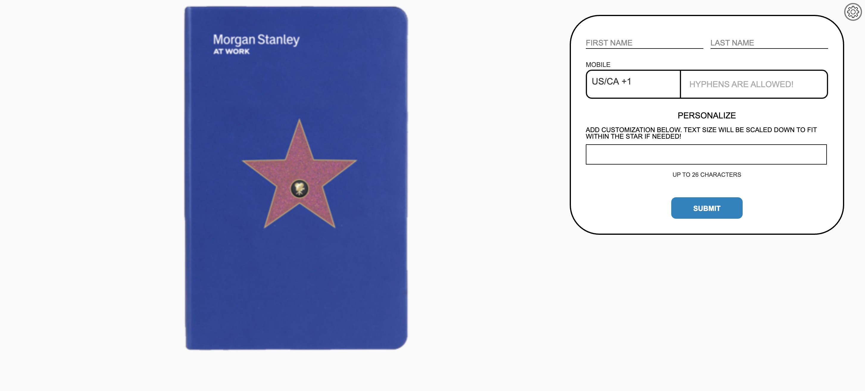 Morgan Stanley: engraved journal