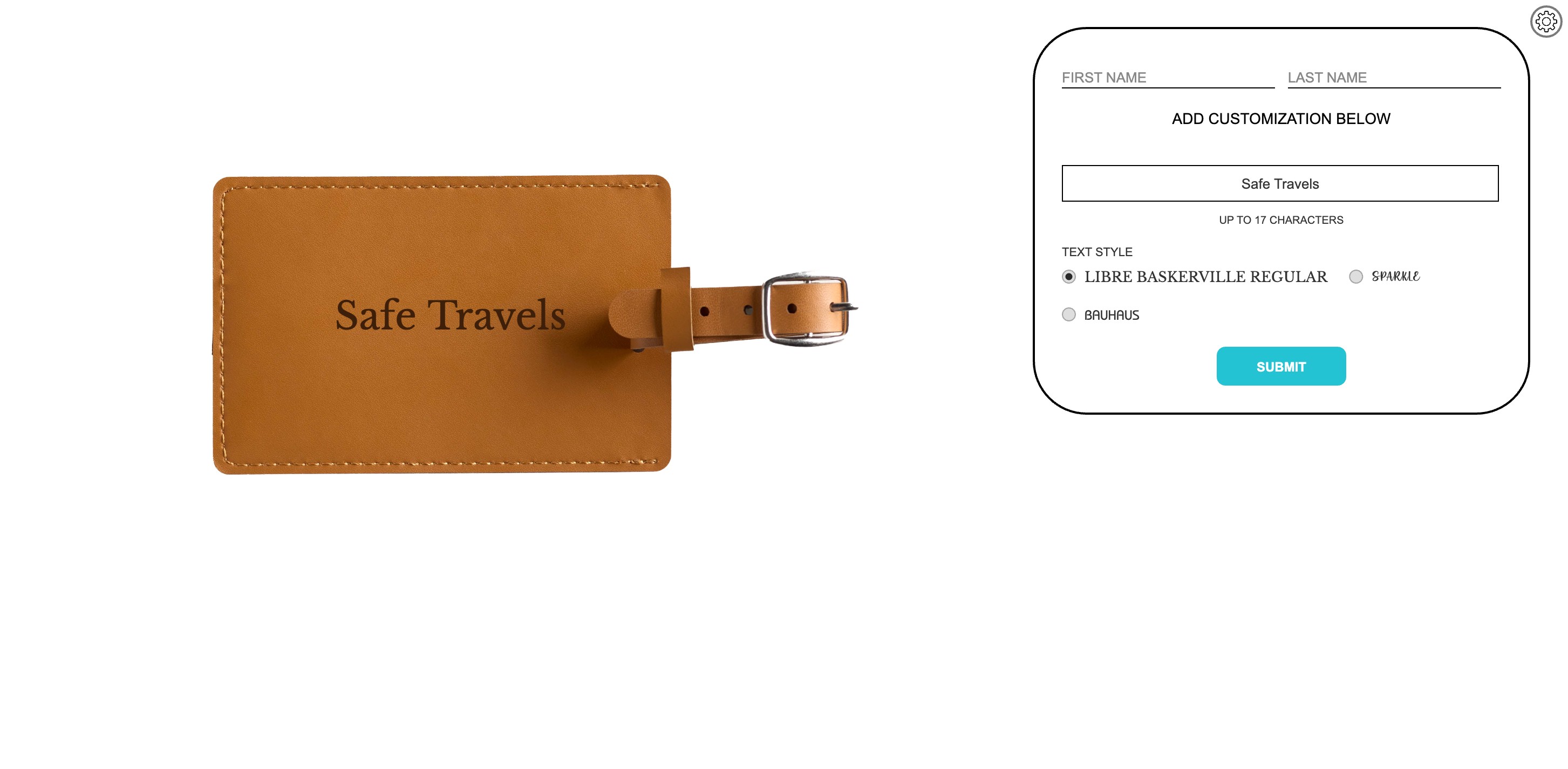 Falcon: leather luggage tag preview