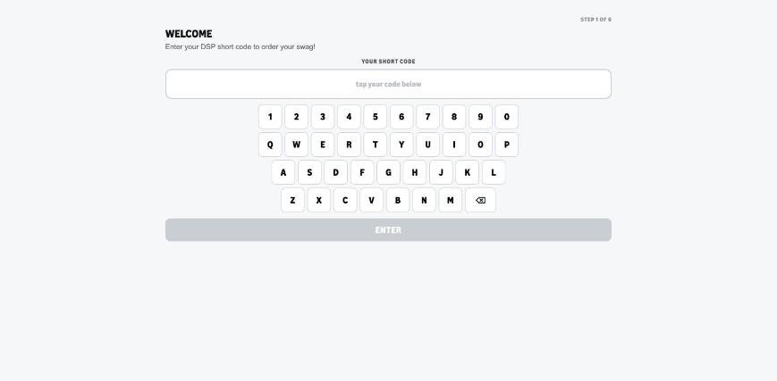 A short code unlocks each order